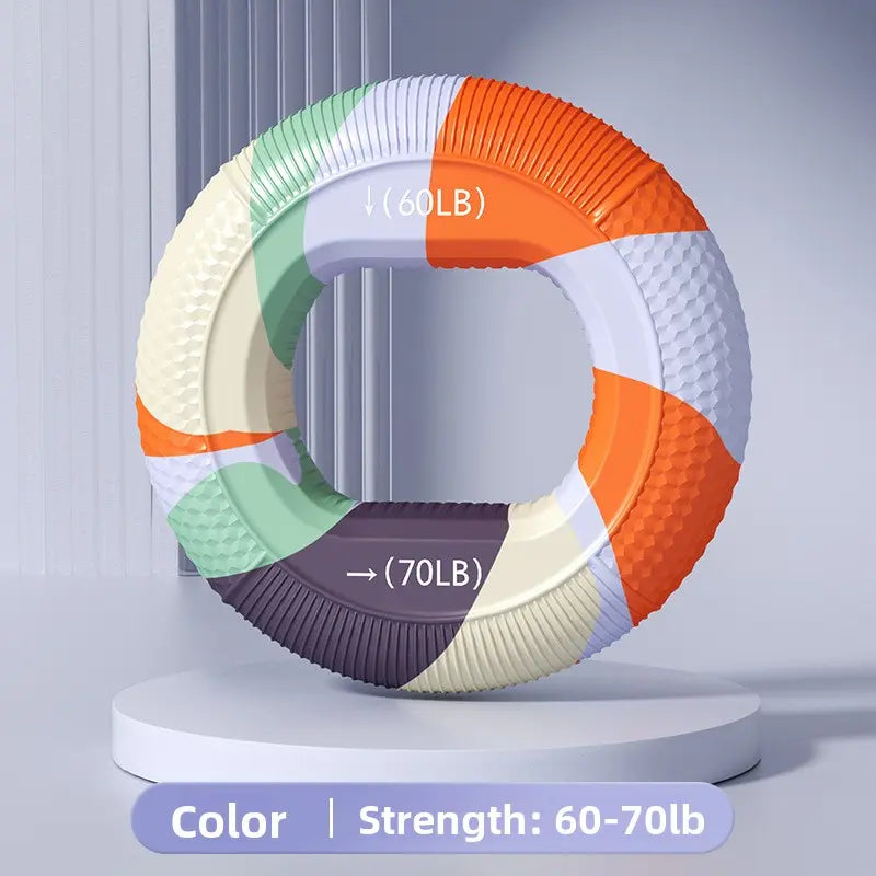 Hand Strengthener Grip 3 in 1 Rubber Circle Finger Wrist Exercise Squeezer 20 30 40 50 60 70 80 Pounds Adjustable Finger & Forearm Workout Tool for Arthritis Rehabilitation, Physical Therapy, Muscle Training