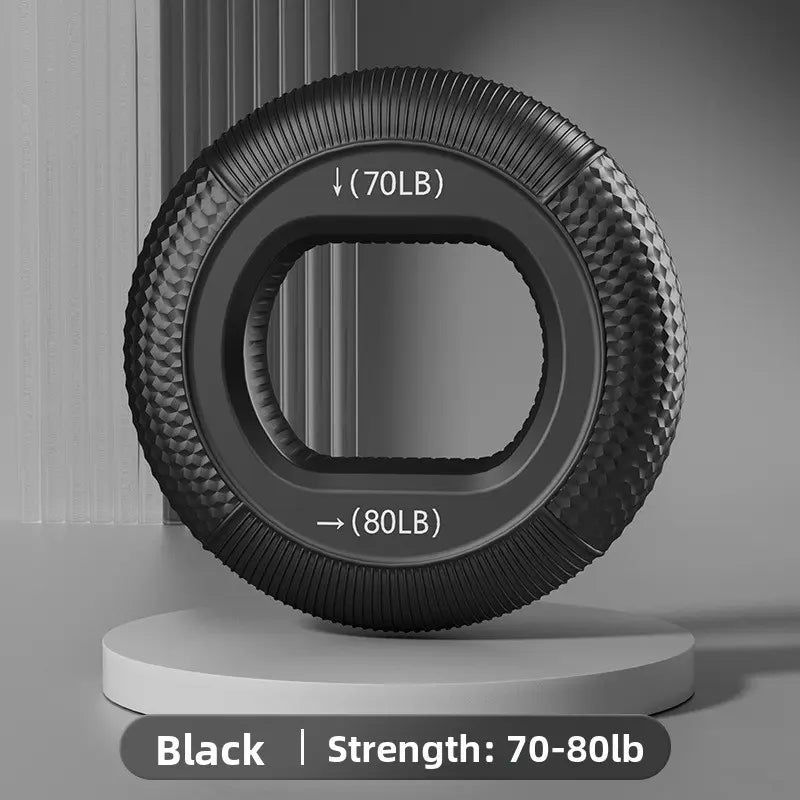 Hand Strengthener Grip 3 in 1 Rubber Circle Finger Wrist Exercise Squeezer 20 30 40 50 60 70 80 Pounds Adjustable Finger & Forearm Workout Tool for Arthritis Rehabilitation, Physical Therapy, Muscle Training