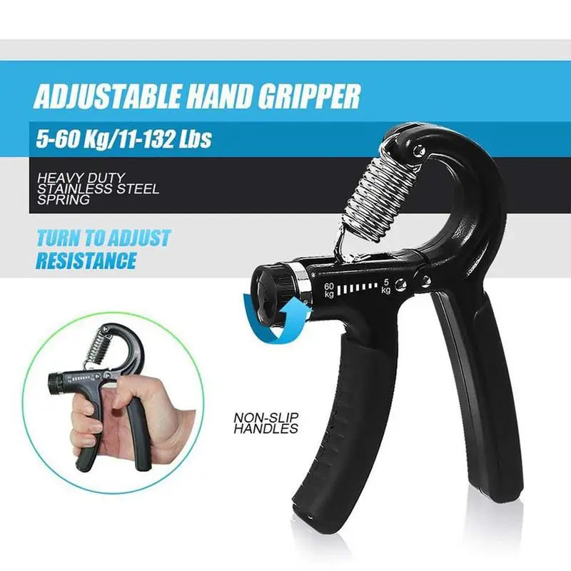 Hand Grip Strengthener Kit 5 Pack Forearm Grip Adjustable Resistance Hand Gripper, Gripper ,Overhand Grip, Forearm Veins,Finger Exerciser, Finger Stretcher,Grip Ring Stress Relief Grip Ball for Athletes, Boyfriend Gift